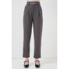 Kadın Pileli Kemerli Kumaş Pantolon 6725 - Antrasit