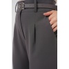 Kadın Pileli Kemerli Kumaş Pantolon 6725 - Antrasit