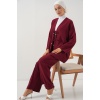 Kadın Keten Kimono İkili Takım 6727 - Bordo