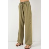 Kadın Geniş Paça Keten Pantolon 6735 - Çağla