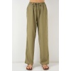 Kadın Geniş Paça Keten Pantolon 6735 - Çağla