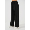 Kadın Yüksek Bel Bol Paça Pantolon - Siyah