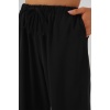Kadın Yüksek Bel Bol Paça Pantolon - Siyah