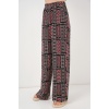 Kadın Desenli Viskon Pantolon 6749 - Siyah
