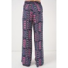 Kadın Desenli Viskon Pantolon 6749 - Lacivert