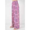 Kadın Desenli Viskon Pantolon 6749 - Fuşya