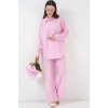Kadın Bağcıklı Tunik Pantolon İkili Takım 6752 - Pudra