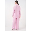 Kadın Bağcıklı Tunik Pantolon İkili Takım 6752 - Pudra