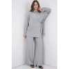 Kadın Bağcıklı Tunik Pantolon İkili Takım 6752 - Gri