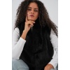 6804 Kadın Kürklü Yelek - Siyah