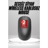 Siyah Kablosuz Mouse Wireless Mouse Minimal Tasarım