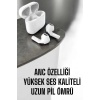 Yeni Nesil Pro Bluetooth Kulaklık Uzun Pil Ömrü Beyaz