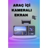 1080P 3 Lensli WİFİ Araç İçi Kameralı Ekran DVR Kaydedici Gece Görüşlü