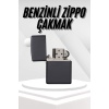 Hediyelik Zarif Zippo Model Siyah Benzinli Çakmak