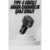 Araç İçi Şarj Cihazı 38W Güç Kapasiteli Type-C Girişli Araba Çakmaklık
