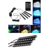 Araç İçi Ayak Altı 12li Şerit Led Işık Uzaktan Kumandalı RGB Işıklı Ses ve Müziğe Duyarlı