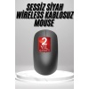 Siyah Kablosuz Mouse Wireless Mouse Minimal Tasarım