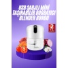 Rondo Doğrayıcı 250 ML Taşınabilir USB Şarjlı Pratik El Rondo Blender