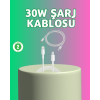 Orijinal Kalite 30W Type-C Lightning Hızlı Şarj Kablosu – 1.2m Dayanıklı