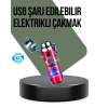 Güç Göstergeli Şarjlı Fenerli USB Elektrikli Çakmak