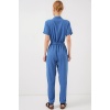 Kadın Kısa Kol Ayrobin Tulum 7030 - İndigo