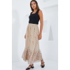 Kadın Krem Desenli Şifon Etek 8010