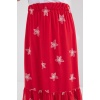 8010 Desenli Şifon Etek - A.Kırmızı