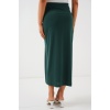 8033 Sandy Yırtmaçlı Etek - Zümrüt Yeşili