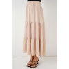 Kadın Ayrobin Uzun Etek 8048 - Bej