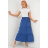 Kadın Ayrobin Uzun Etek 8048 - İndigo