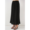 Kadın Uzun Ayrobin Etek 8050 - Siyah