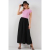 Kadın Uzun Ayrobin Etek 8050 - Siyah