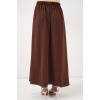 Kadın Uzun Ayrobin Etek 8050 - Kahverengi