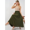 Kadın Uzun Ayrobin Etek 8050 - Haki