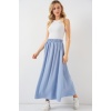 Kadın Uzun Ayrobin Etek 8050 - Mavi