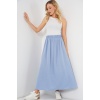 Kadın Uzun Ayrobin Etek 8050 - Mavi