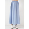Kadın Uzun Ayrobin Etek 8050 - Mavi