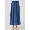 Kadın Uzun Ayrobin Etek 8050 - İndigo