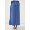 Kadın Uzun Ayrobin Etek 8050 - İndigo
