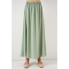 Kadın Uzun Ayrobin Etek 8050 - E.Yeşil