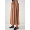 Kadın Uzun Ayrobin Etek 8050 - Camel