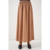 Kadın Uzun Ayrobin Etek 8050 - Camel