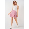 Kadın Ayrobin Mini Etek 8054 - Pudra