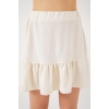 Kadın Ayrobin Mini Etek 8054 - Ekru