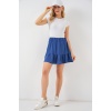Kadın Ayrobin Mini Etek 8054 - İndigo