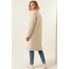 9085 Kadın Oversize Kaşe Kaban - M. Krem