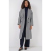 9113 Oversize Geniş Kesim Yünlü Uzun Kaşe Kaban - F.Lacivert