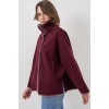 Kadın Nakışlı Kaşe Ceket 9167 - Bordo