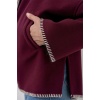Kadın Nakışlı Kaşe Ceket 9167 - Bordo