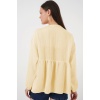 Kadın Önü Bağcıklı Uzun Kol Bluz 946 - Sarı